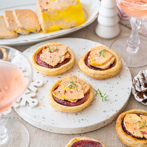 Tartelettes tatin Foie Gras et oignons rouges