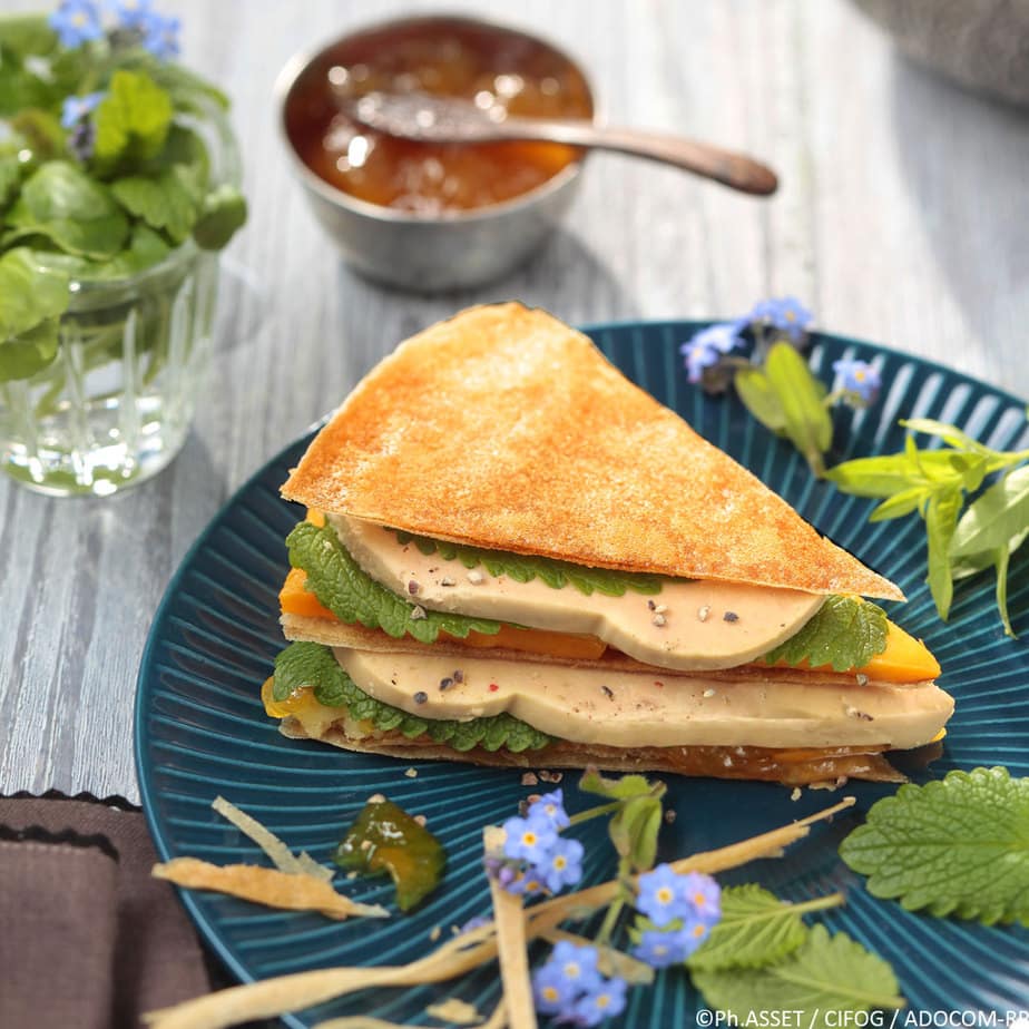 Foie Gras mariné en feuilles de brick