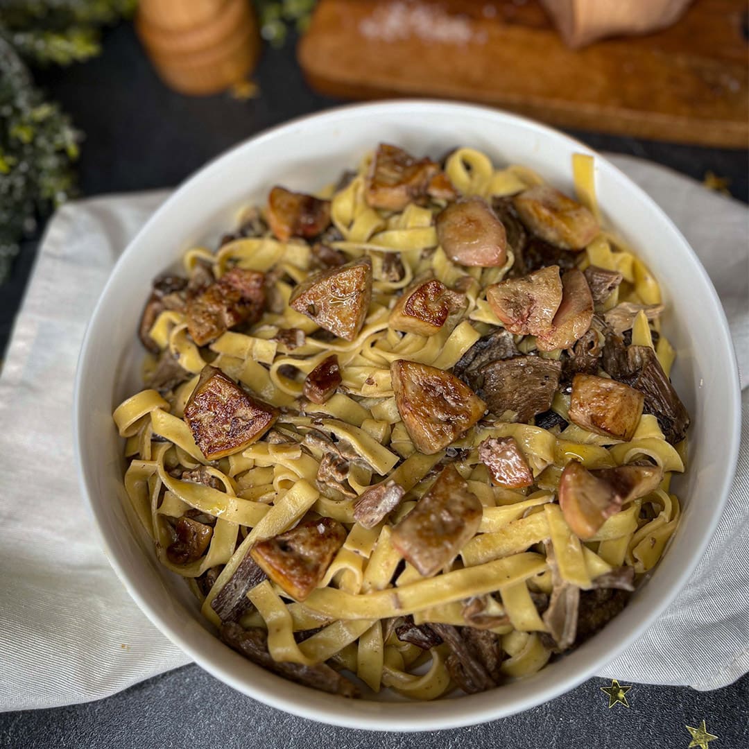 Tagliatelles au Foie Gras et cèpes