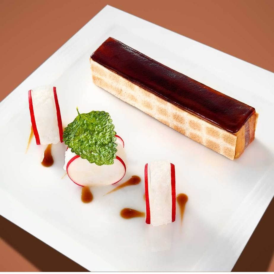 Marbré de Féra de Foie Gras, Nigiris de radis rose
