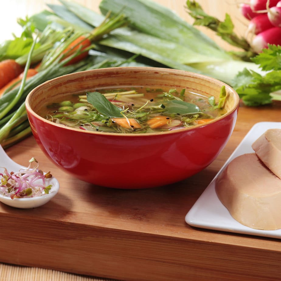 La soupe « Pho » au Foie Gras et petits légumes