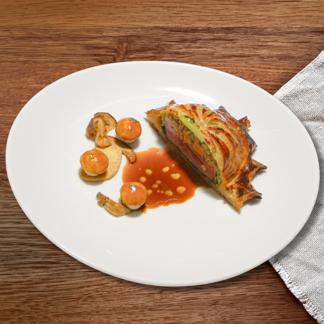 Pithiviers Automnale, Magret de canard, Foie Gras et cèpes