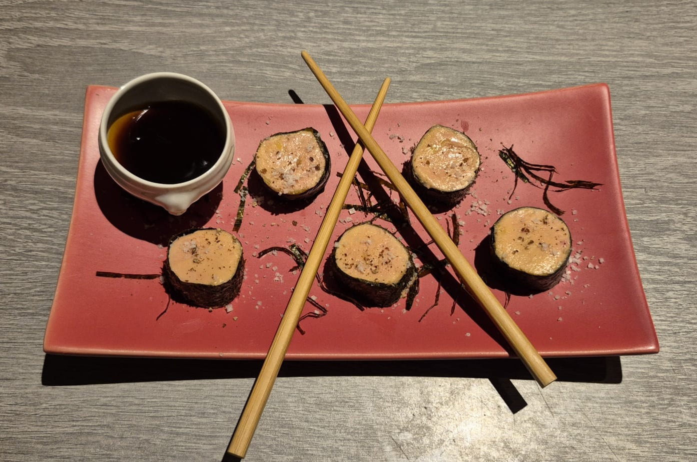 Foie Gras mi-cuit comme un maki