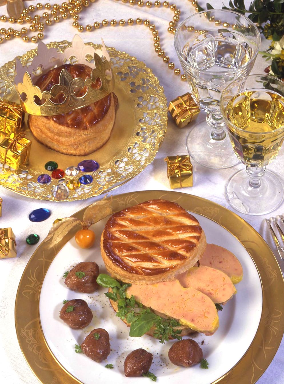 La galette au Foie Gras et marrons poêlés