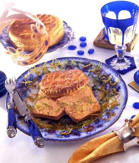 La galette de Foie Gras aux zestes d&rsquo;agrumes et coulis d&rsquo;orange