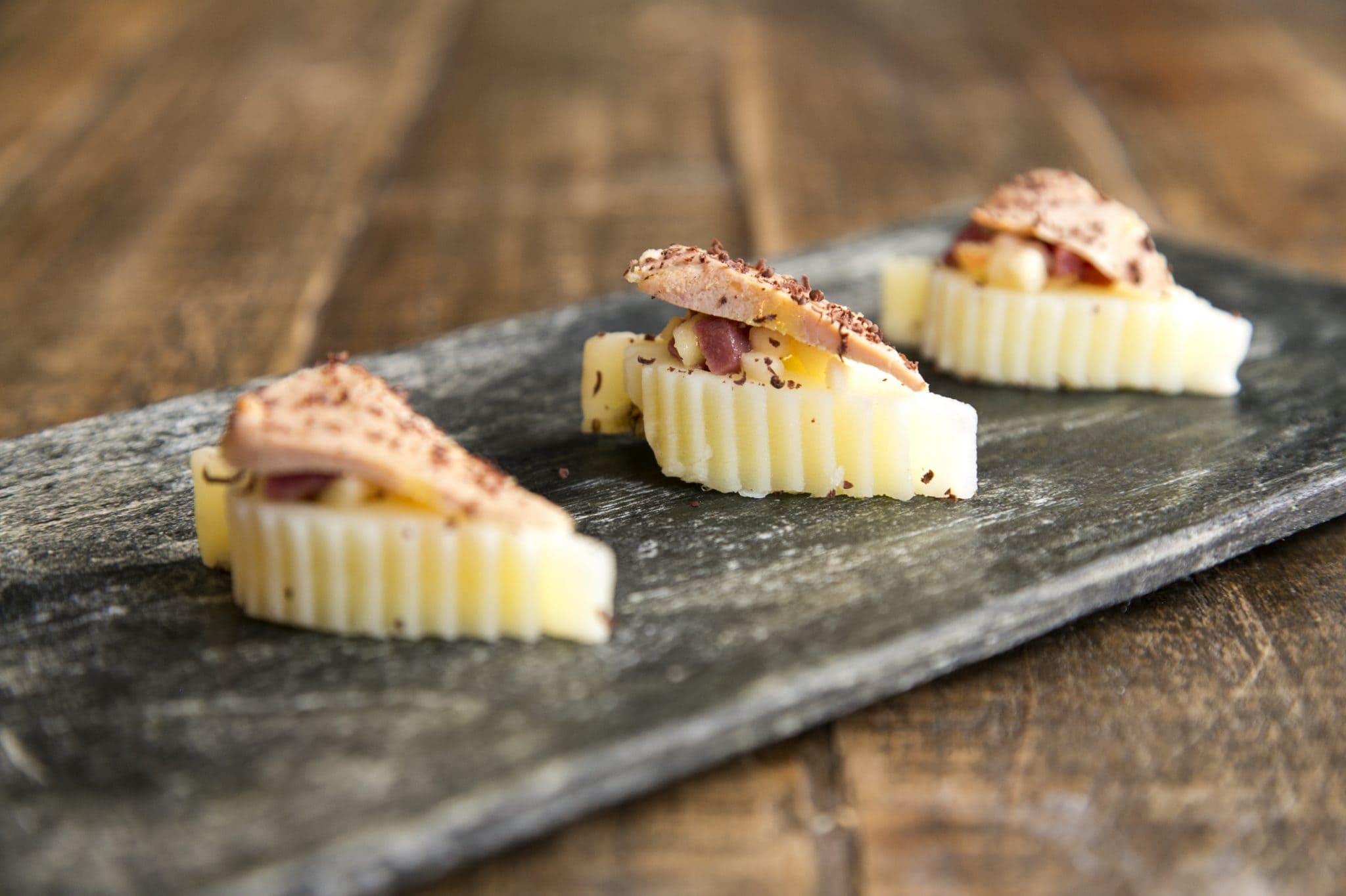 Pirouette de Foie Gras de canard sur croustille de bretzel !