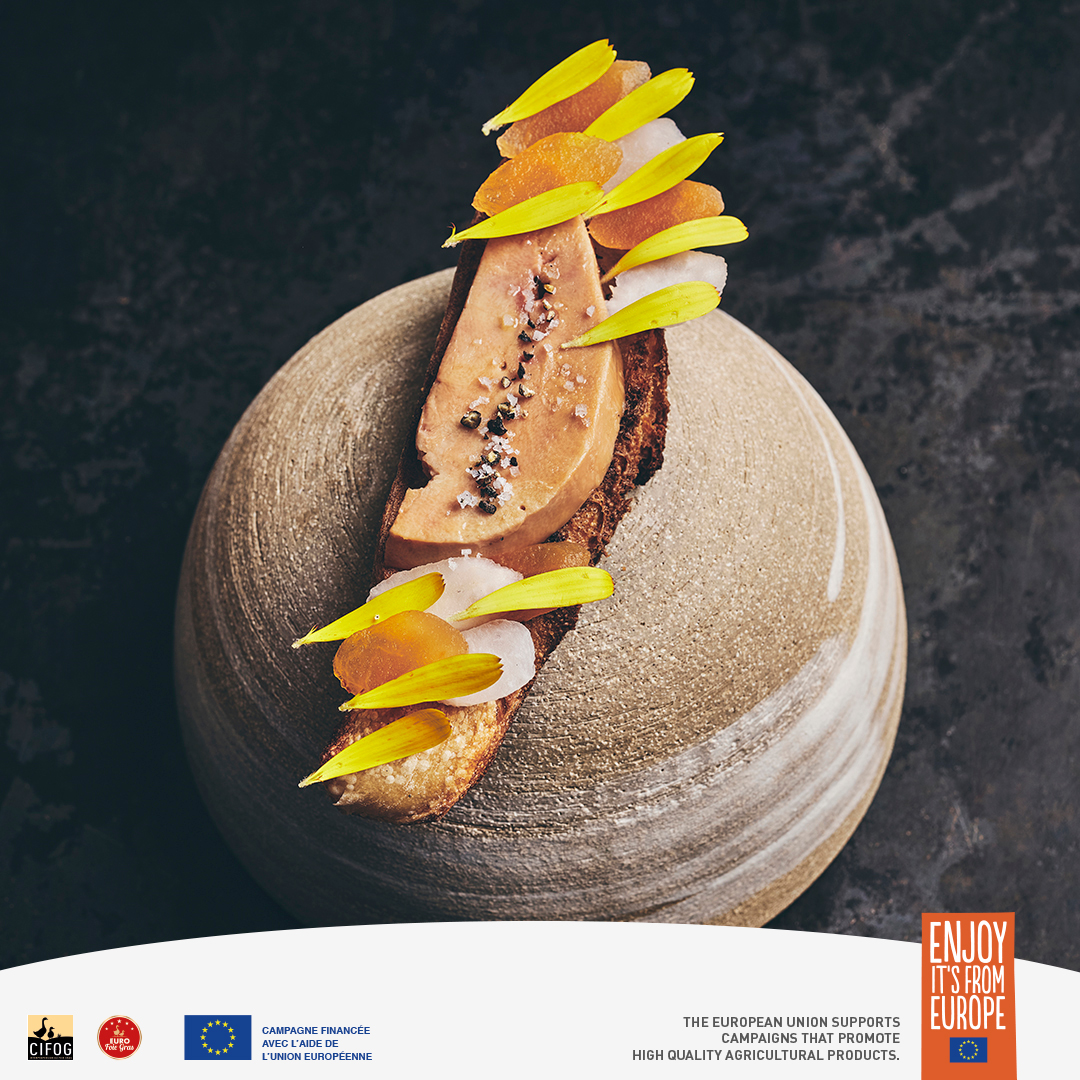 Tartine de Foie Gras, melon et pickles de chou rave par Matthias Marc