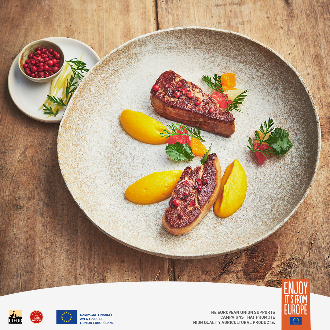 Foie Gras poêlé, sauce carotte gingembre par Pierre Chomet