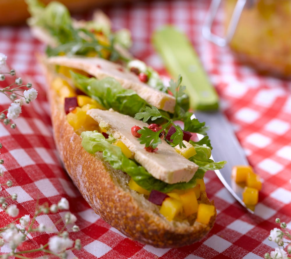 Tartines de Foie Gras aux fruits et légumes d’ici et d’ailleurs