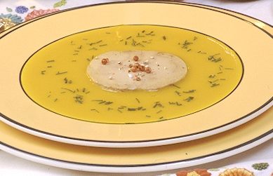 Soupe de potimarron au Foie Gras