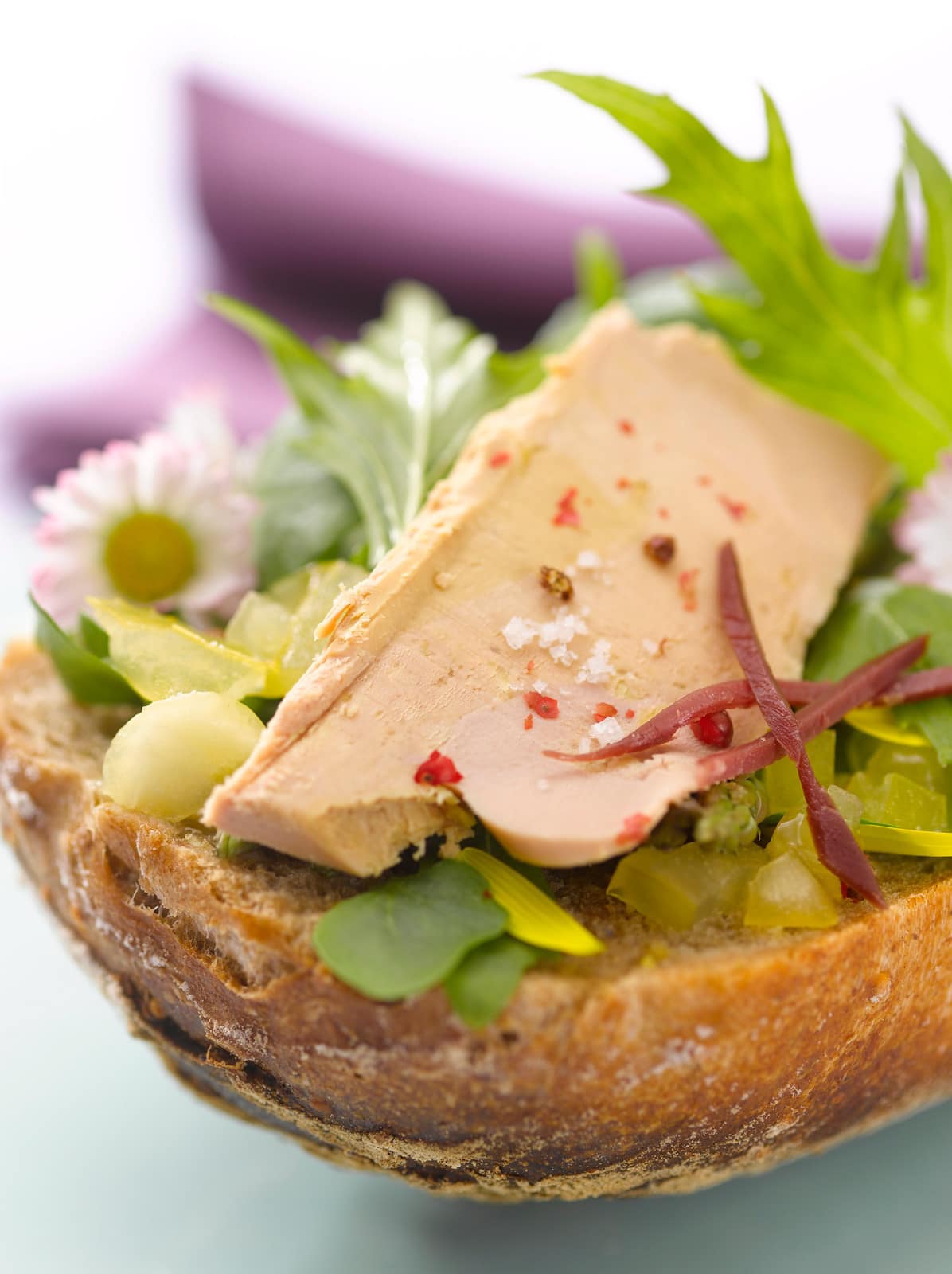 La tartine de Foie Gras aux pâquerettes