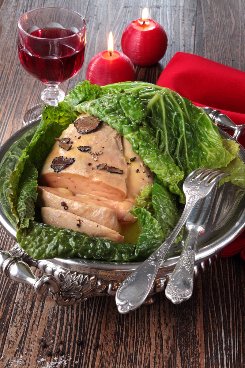 Le chou farci au Foie Gras de canard, à la truffe