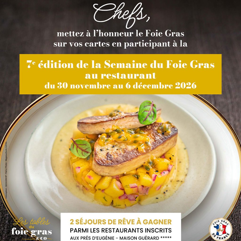 Semaine du Foie Gras au restaurant du 30 novembre au 6 décembre 2026